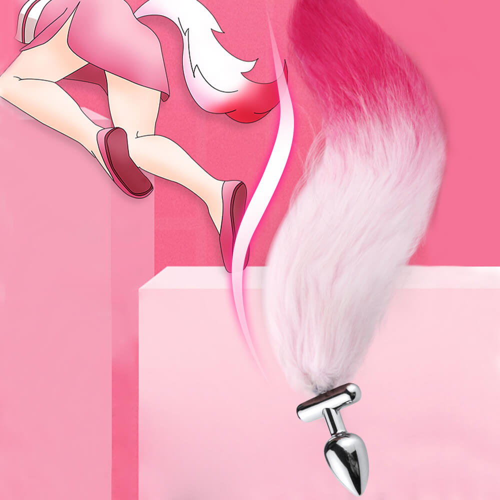 Finnick - 15 Inch Fox Tail Metal Butt Plug - Anal Sex Toy - 2 Colors