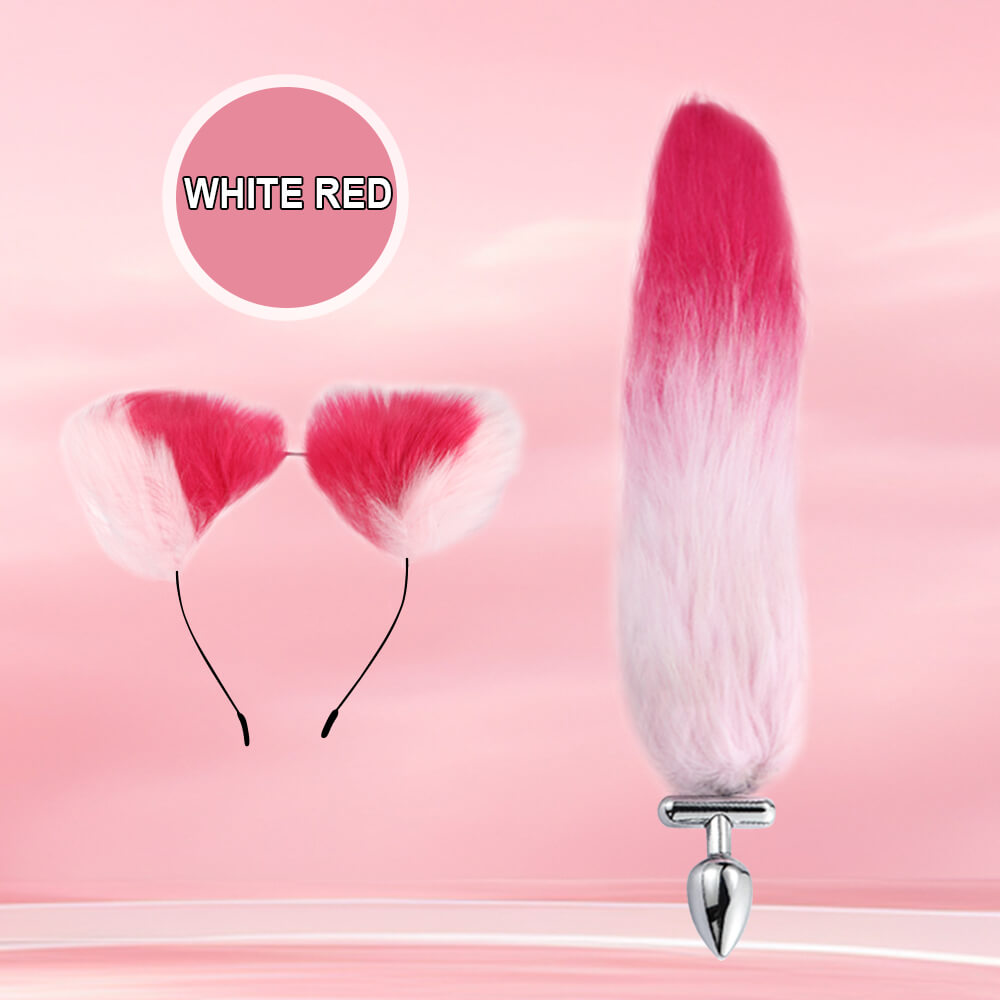 Finnick - 15 Inch Fox Tail Metal Butt Plug - Anal Sex Toy - 2 Colors