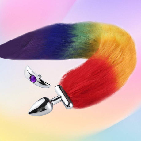 15 Inch Fox Tail Butt Plug - Anal Trainer - Anal Sex Toy - 2 Colors
