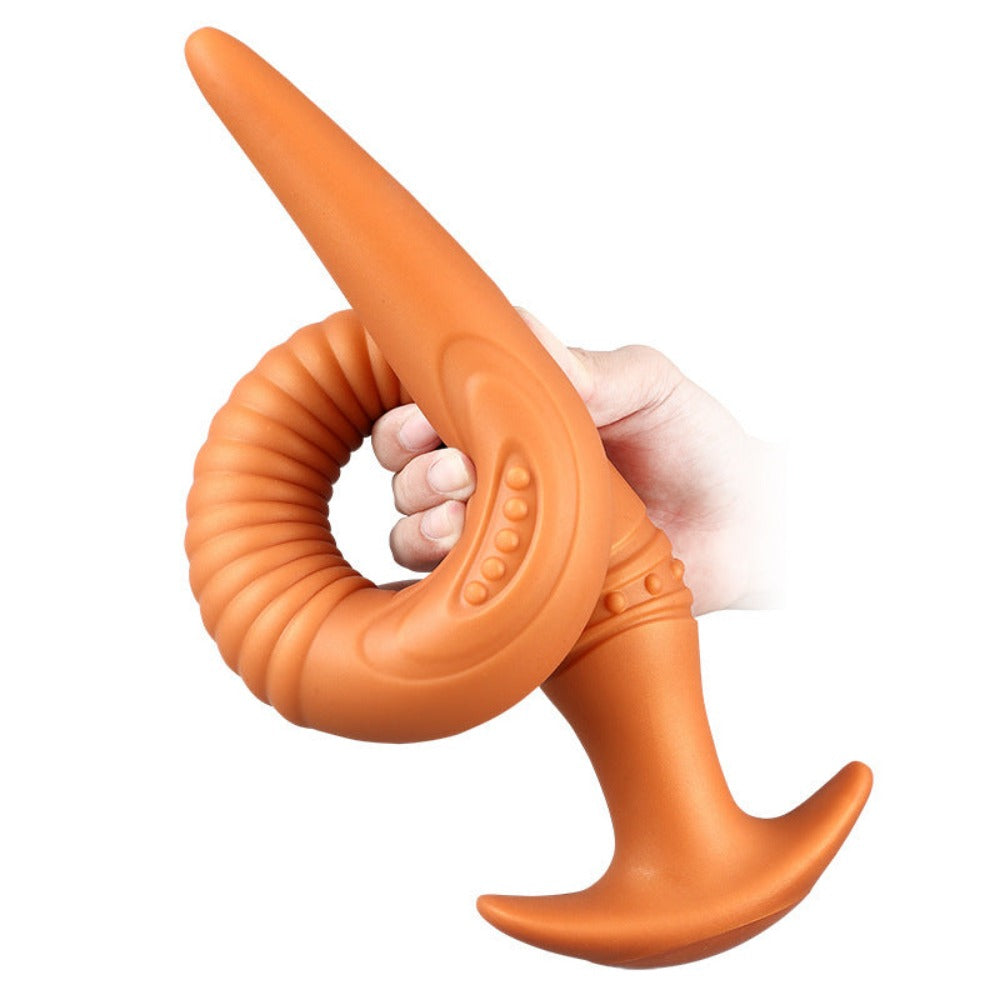 The Eel Anal Plug - Long Butt Plug - Ribbed Butt Plug