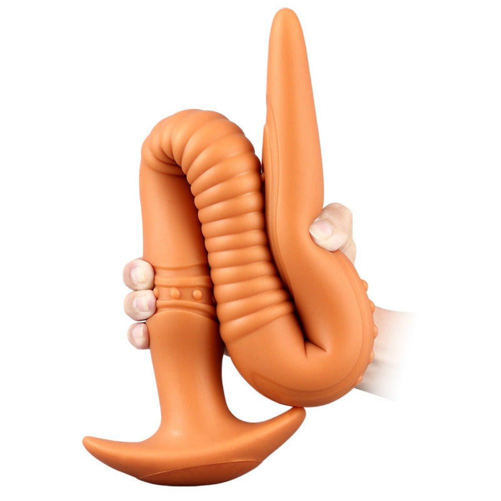 The Eel Anal Plug - Long Butt Plug - Ribbed Butt Plug