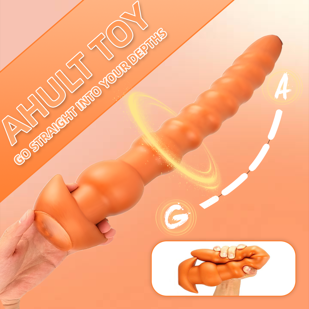 Cracker - Silicone Butt Plug - Deep Anal Sex Toy - Ribbed Anal Dildo - Cracker - Silicone Butt Plug - Deep Anal Sex Toy - Ribbed Anal Dildo -