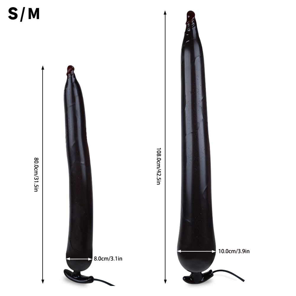 Cannonix-Inflatable-Extra-Long-Anal-Dildo-Red