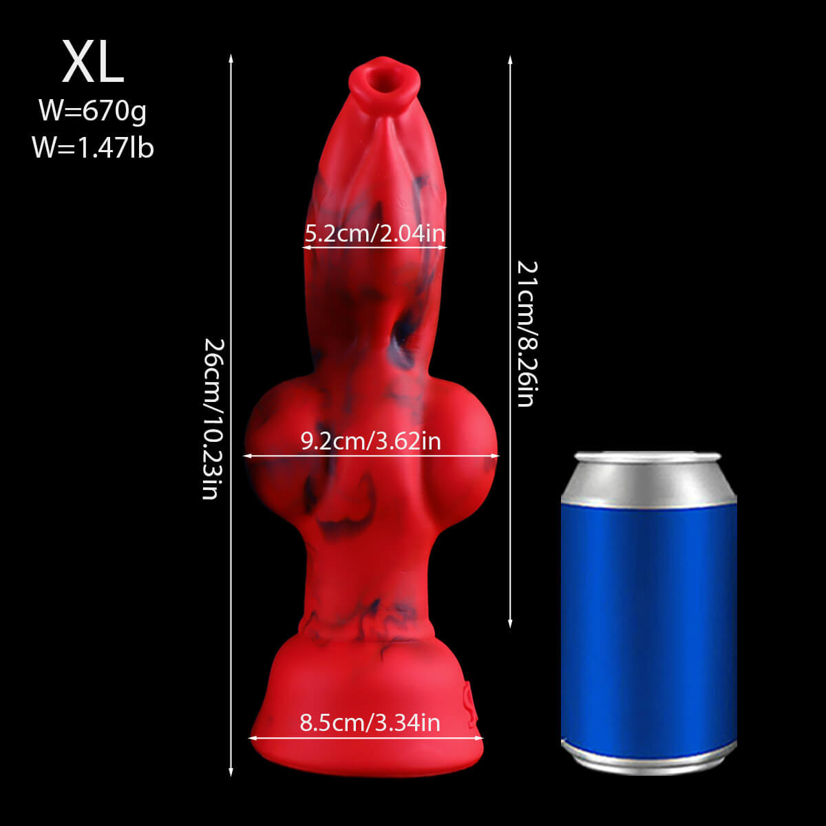 Crimwolf - Wolf Dildo - Knot Dildo - Dog Dildo - 4 Sizes