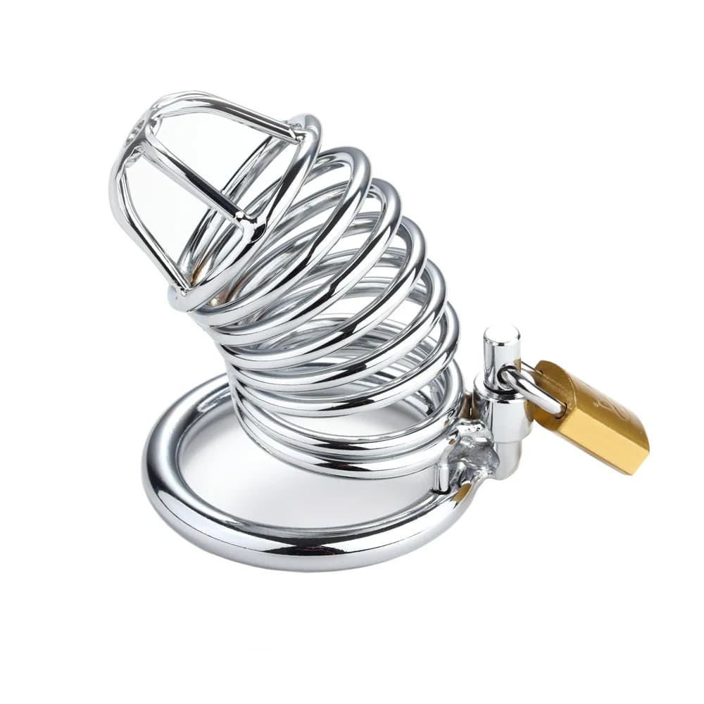 Dravox-Metal-Spiral-Male-Chastity-Device-Set-with-3-Rings
