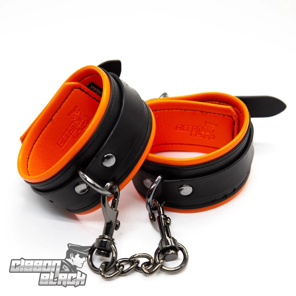 Gibbon-Black-Leather-Puppy-Ankle-Restraints