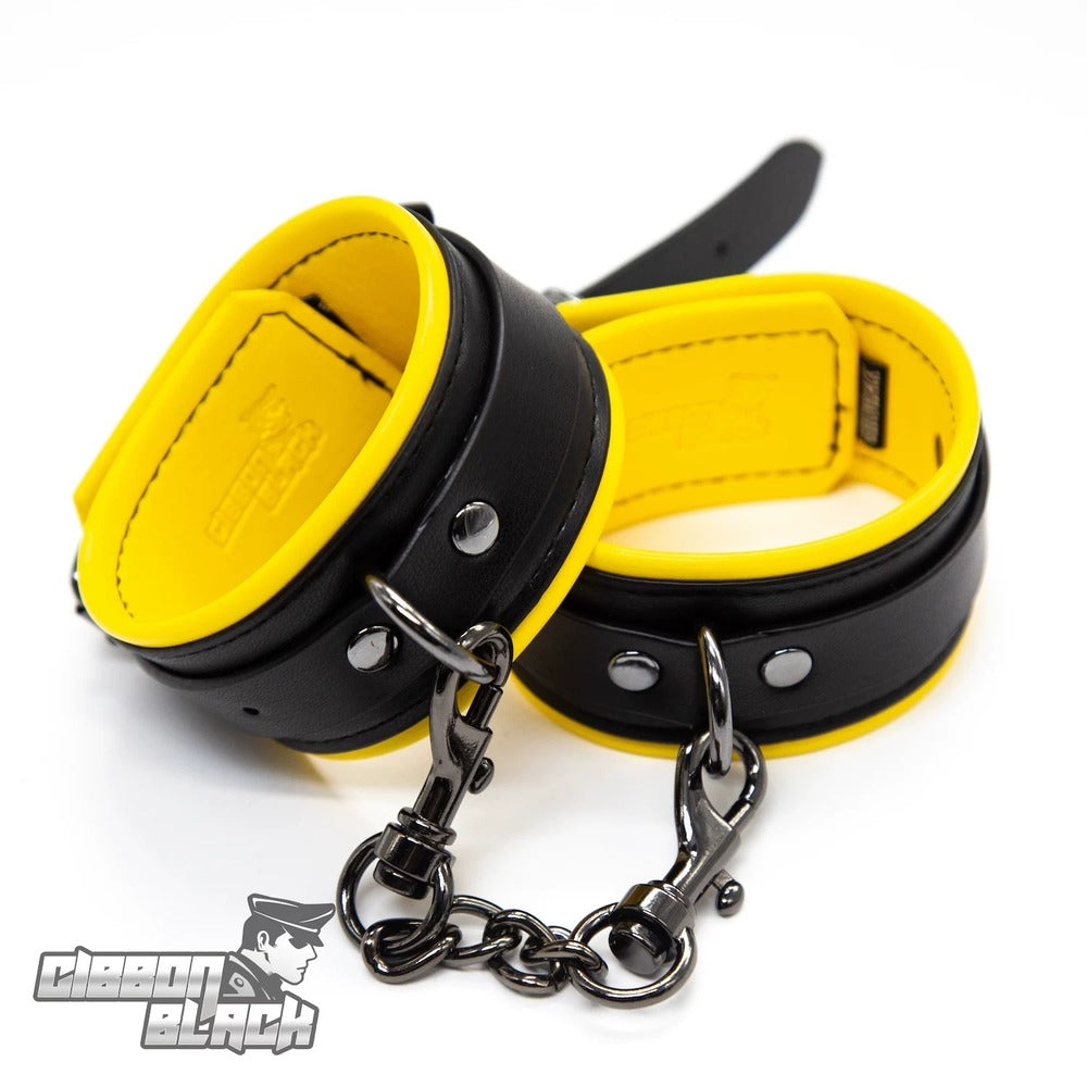 Gibbon-Black-Leather-Puppy-Ankle-Restraints