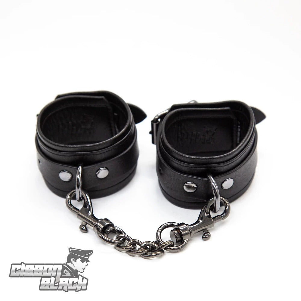 Gibbon-Black-Leather-Puppy-Wrist-Restraints