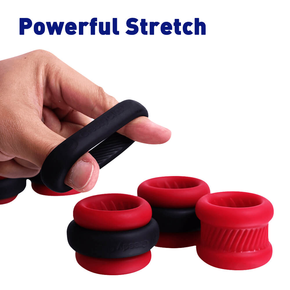 Greedy Cluster O-RING 01 - Double Cock Rings for Intense Ball Stretching and Control
