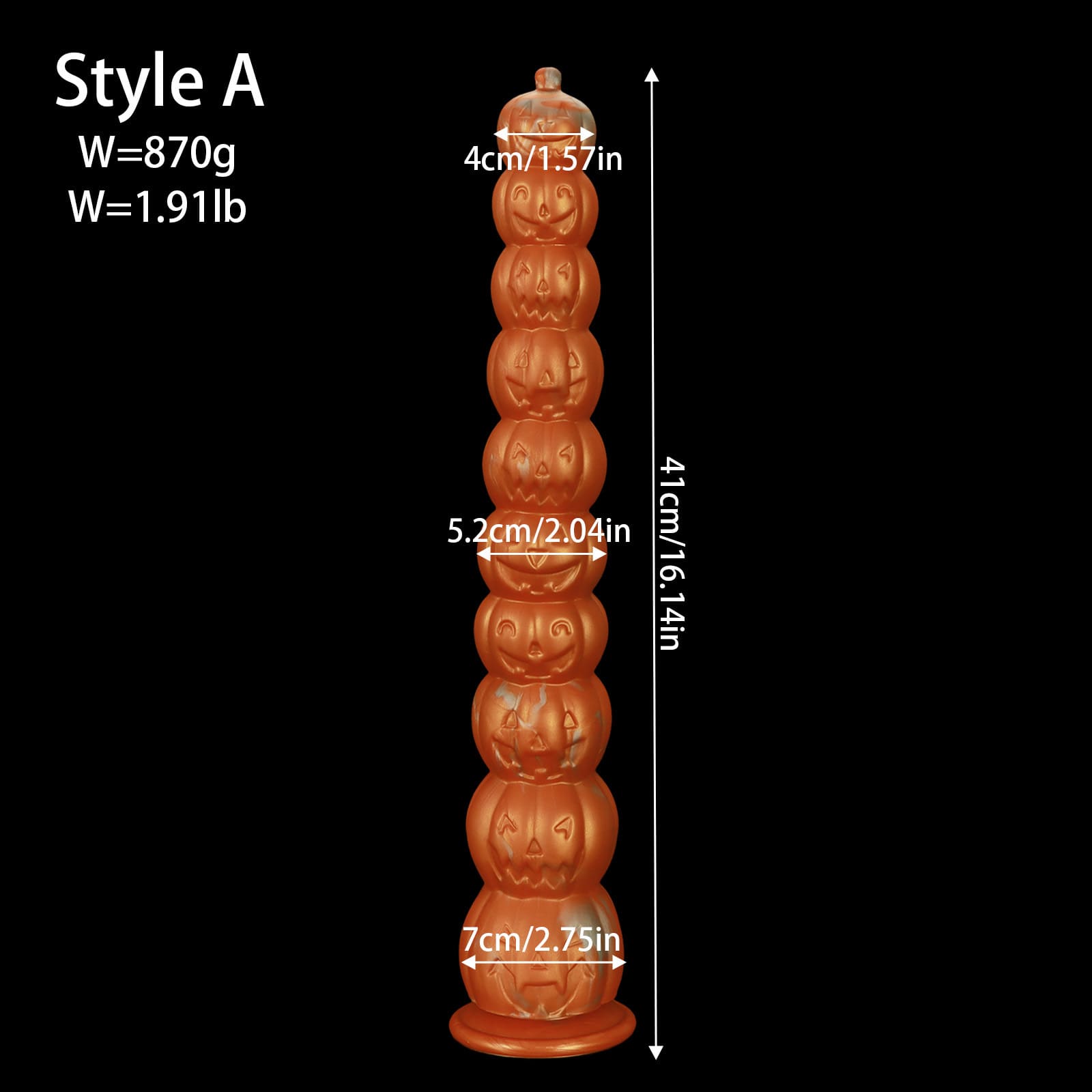 Halloween Pumpkin - Long Anal Plug - Anal Bead