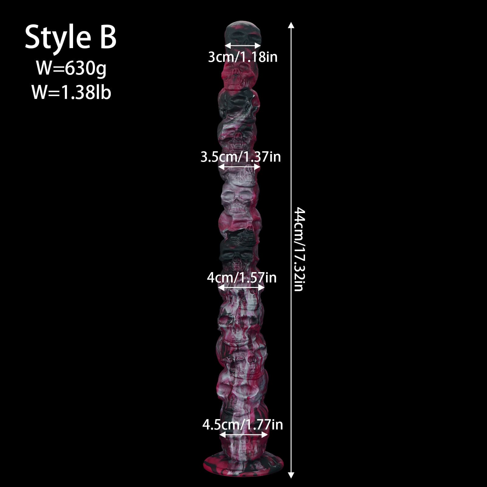 Halloween Skull - Long Anal Plug - Anal Bead