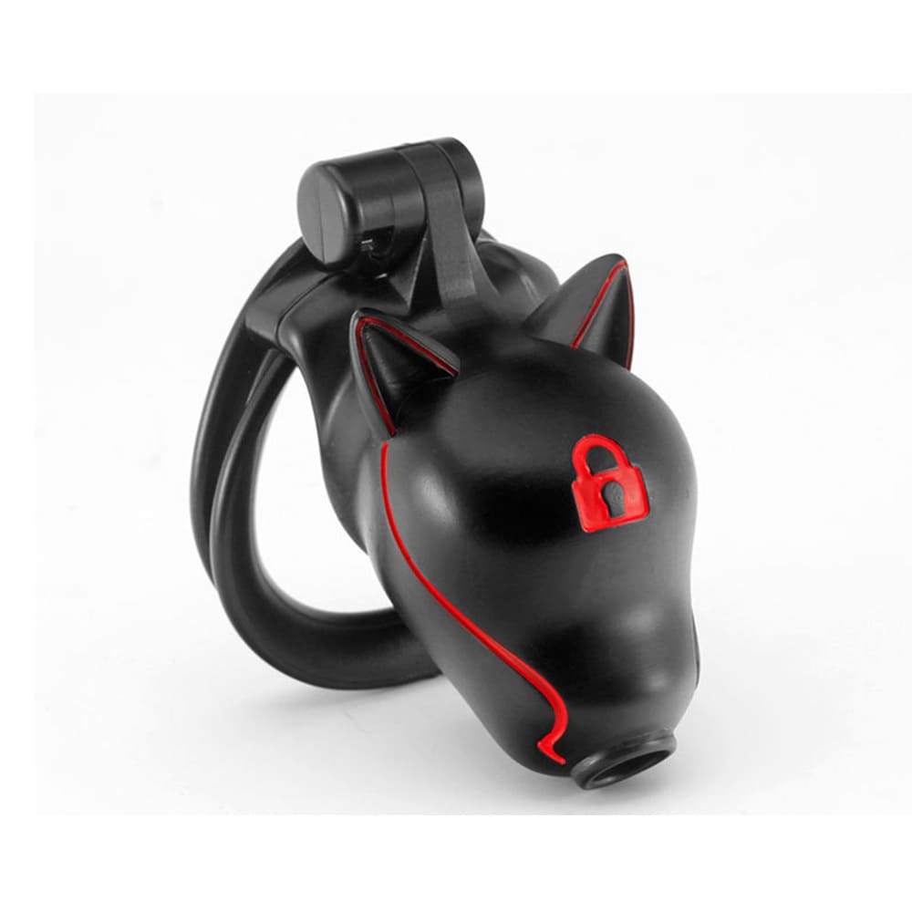 IDO-Dog-Head-Shaped-Male-Chastity-Cage