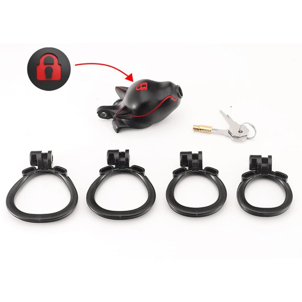 IDO-Dog-Head-Shaped-Male-Chastity-Cage
