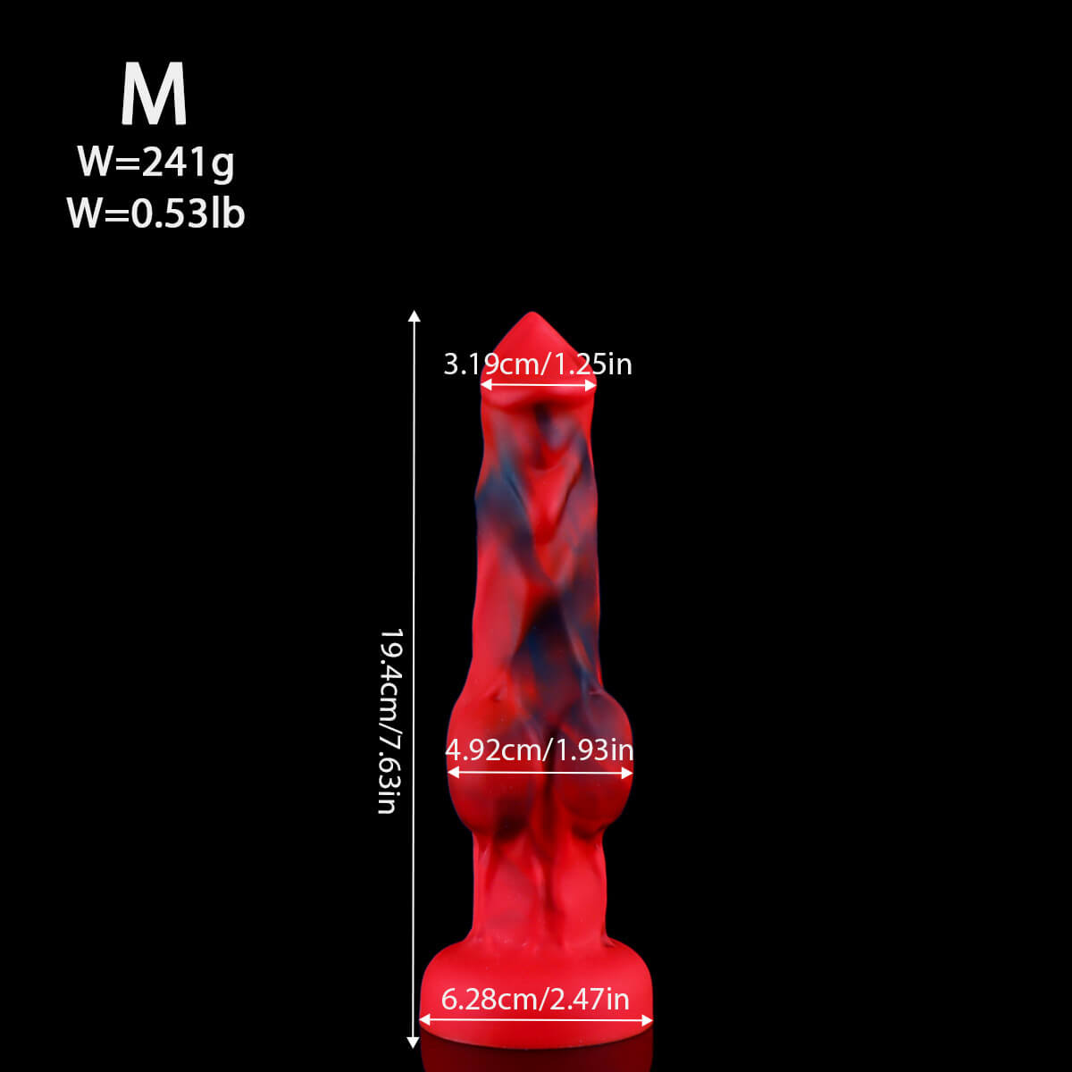 Lukan - Wolf Dildo - Knot Dildo - Dog Dildo - 5 Sizes
