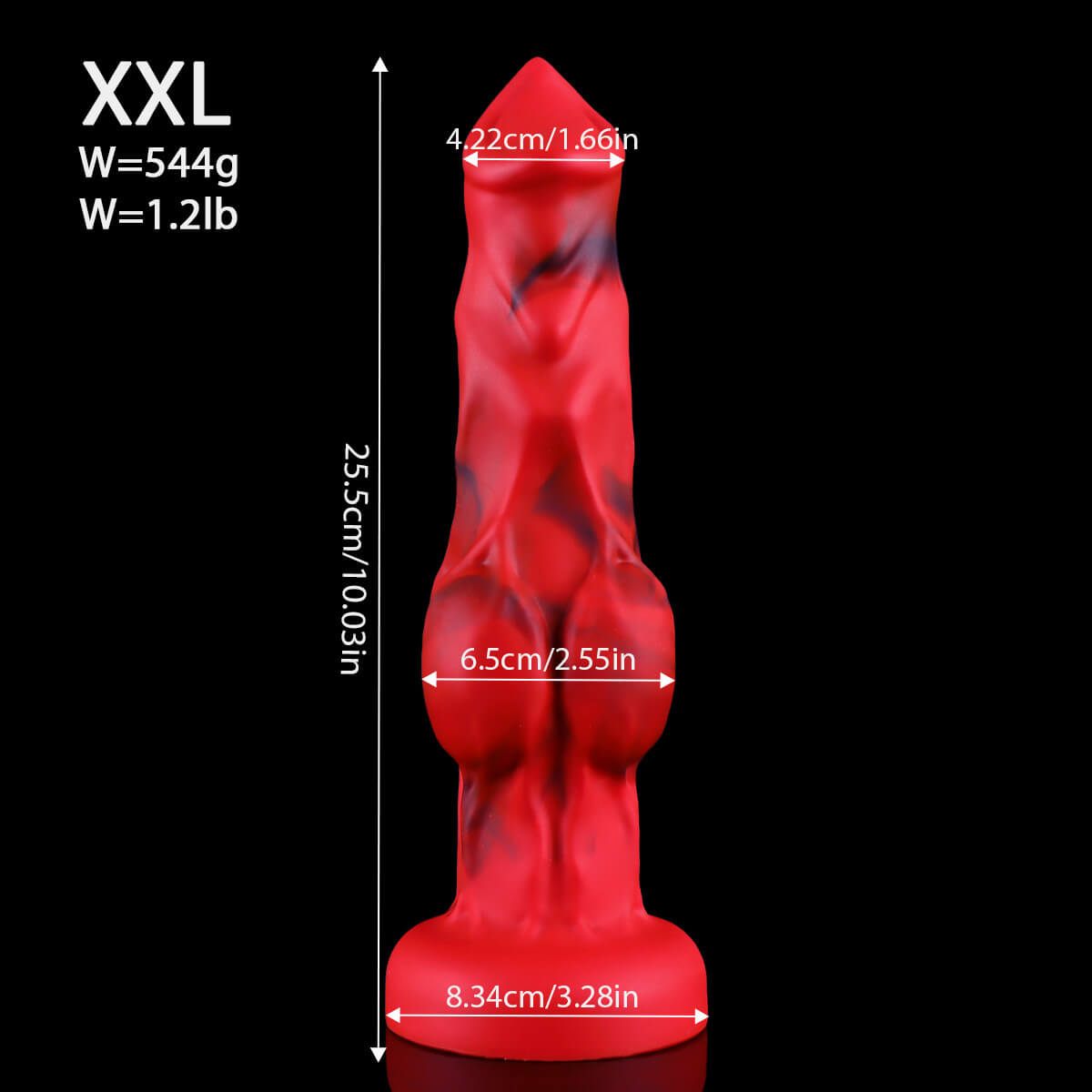 Lukan - Wolf Dildo - Knot Dildo - Dog Dildo - 5 Sizes