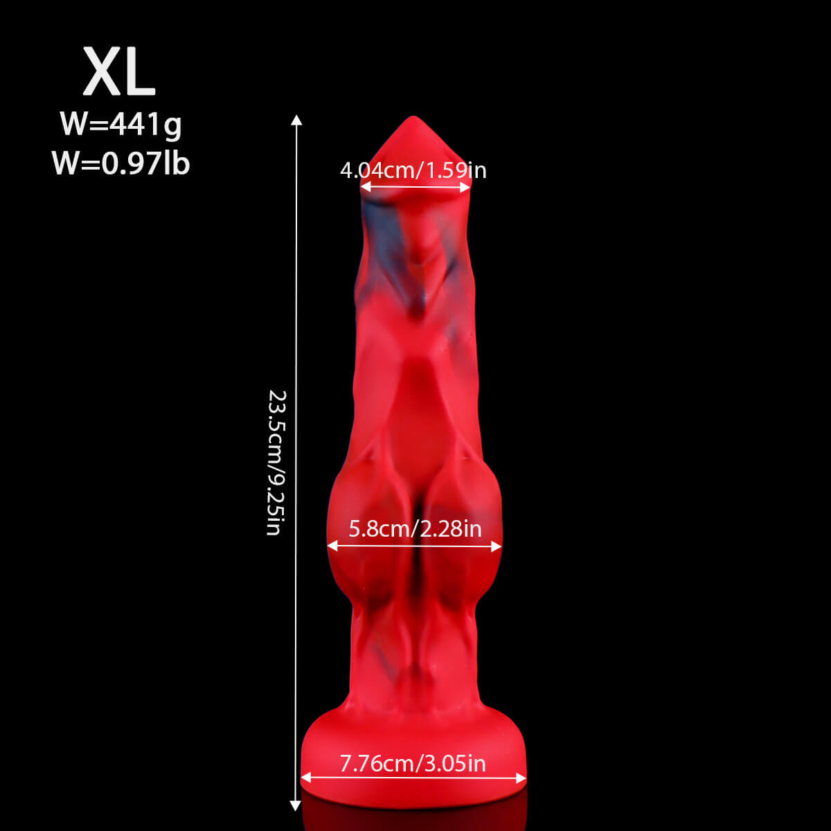 Lukan - Wolf Dildo - Knot Dildo - Dog Dildo - 5 Sizes