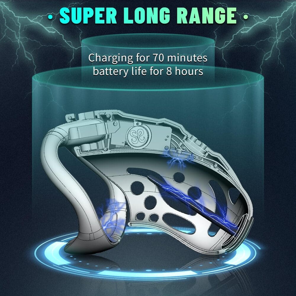 Nautilus - Remote Control Electric Shock Male Cock Cage Chastity Device