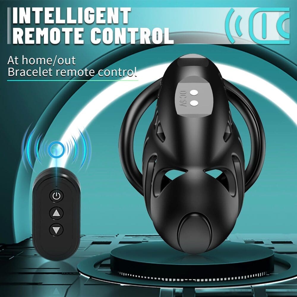 Nautilus - Remote Control Electric Shock Male Cock Cage Chastity Device