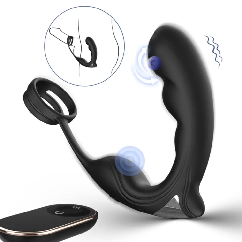 Noel-Remote-Control-Prostate-Massager-Dual-Cock-Ring-Anal-Vibrator