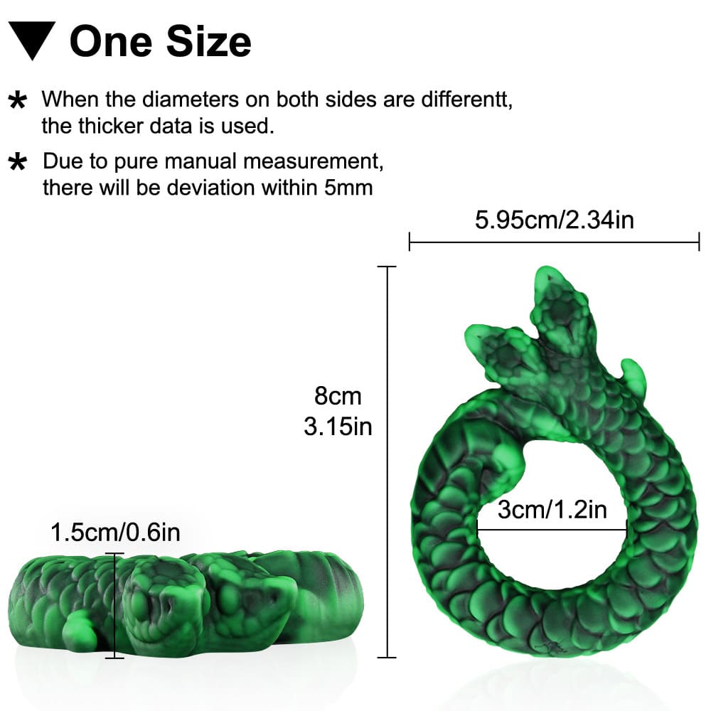 Nothosaur Twin's Ring - Fantasy Serpent Cock Ring