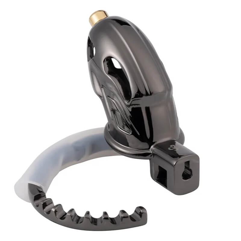 Dragon Guard - Deluxe Locking Chastity Cage with Urethral Sounding - Aluminum Alloy