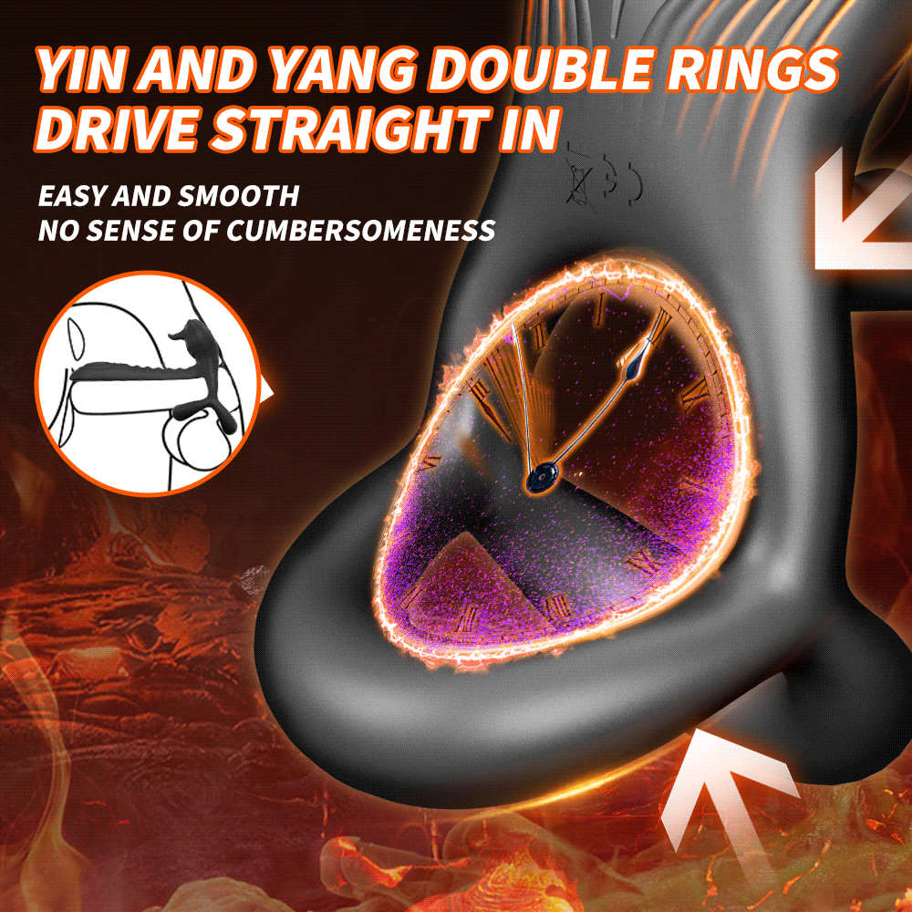 Bull Cock Ring - Vibrating Cock Ring - Double Penetration Cock and Ball Ring