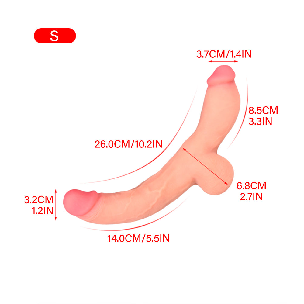 Analyzing image Realistic-Double-Ended-Dildo-Vaginal-Anal-Play-Flexible-For-Women-Lesbian-Couples-size-S