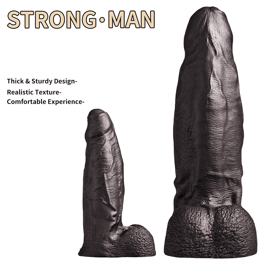 Strongman – Thick & Realistic Dildo - Powerful Suction Base - 5 Sizes