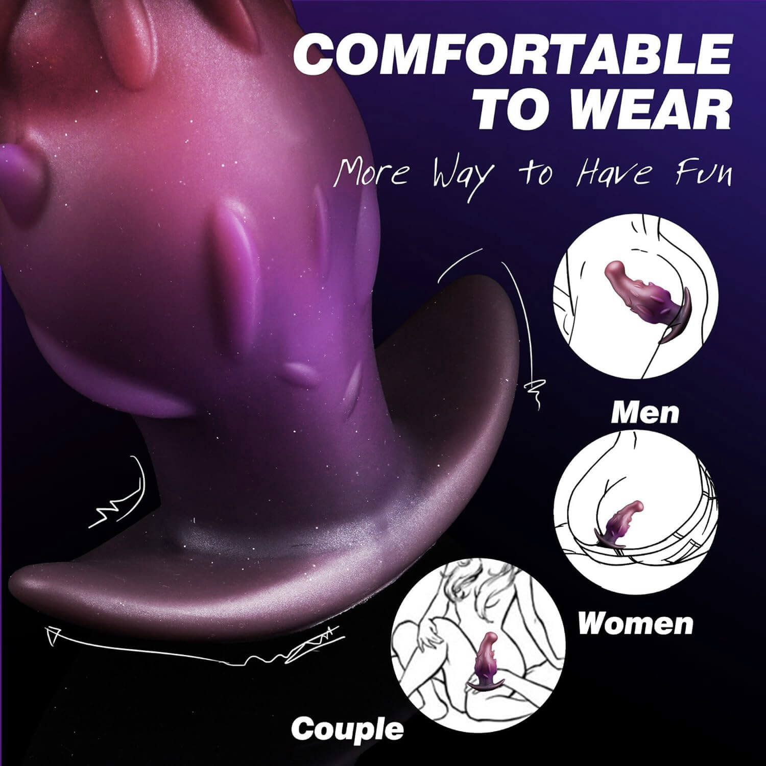 Sweetsop - Silicone Anal Plug - Fantasy Butt Plug - 4 Sizes