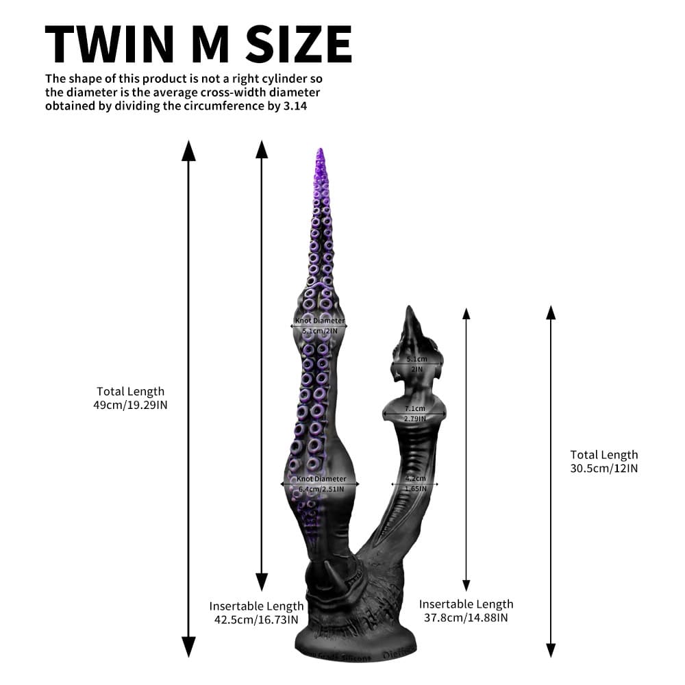 Twin-Fantasy-Dual-Headed-Dildo-Monster-Double-Sided-Suction-Cup-Dildo