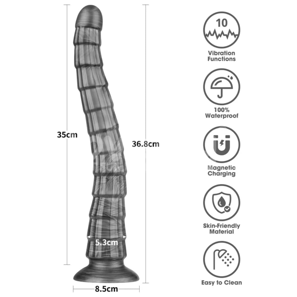 Vibrax Slider - 14.5" Vibrating Dildo - Anal Dilator