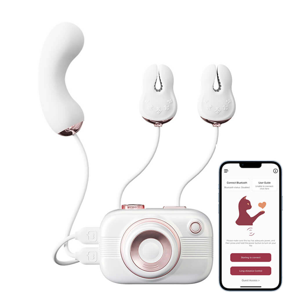 Alberta - 5-in-1 Camera-Style G-Spot Vibrator & Clit Suction Toy Alberta - 5-in-1 Camera-Style G-Spot Vibrator & Clit Suction Toy