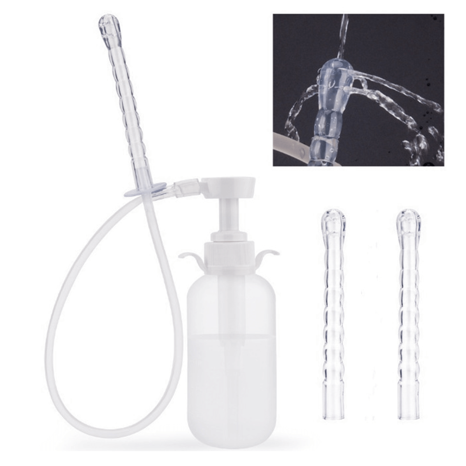 Cleanstream Pump Action Enema Bottle Set with Nozzle