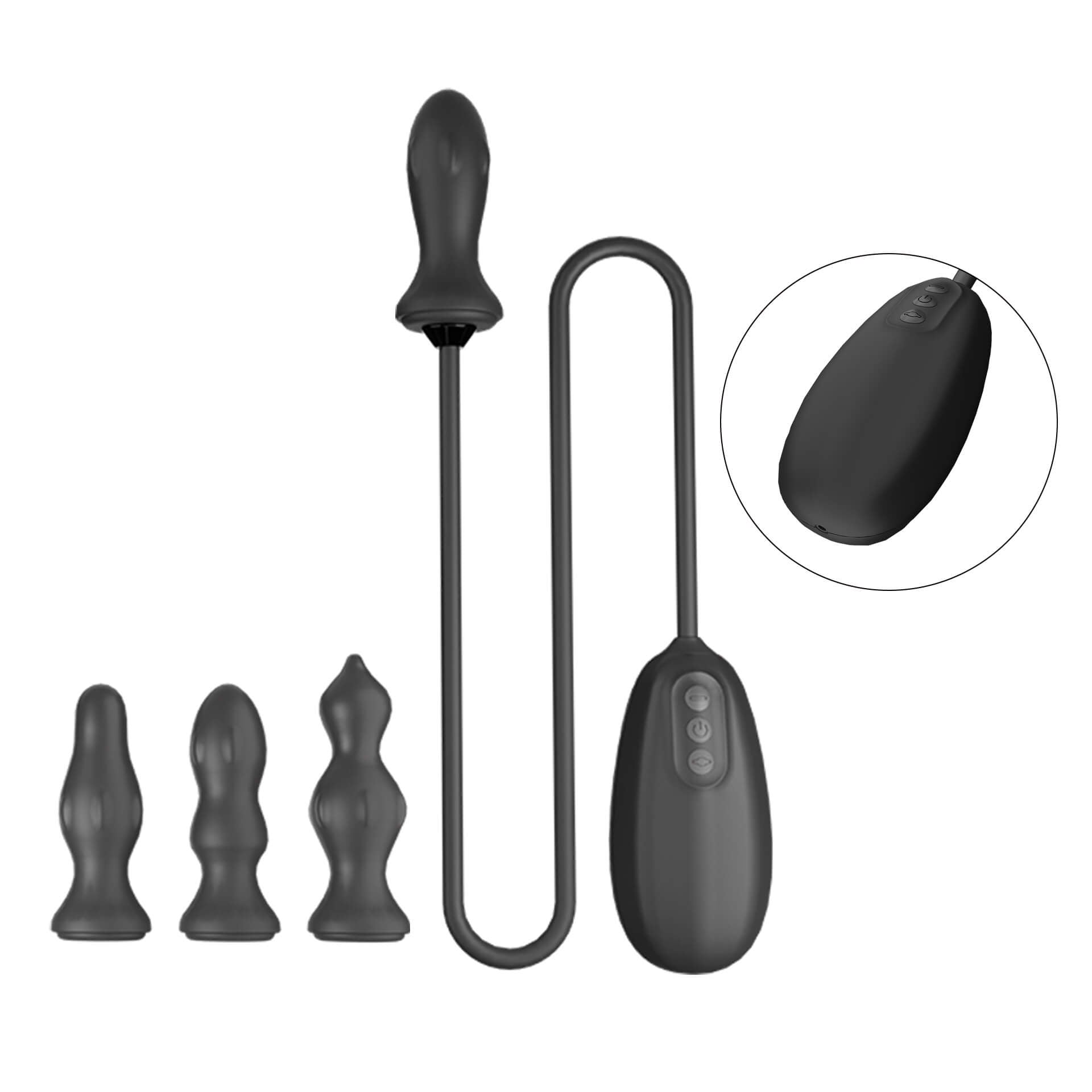 Inflatable Butt Plug - 10 Frequency Anal Vibrator - Anal Trainer Inflatable Butt Plug - 10 Frequency Anal Vibrator - Anal Trainer