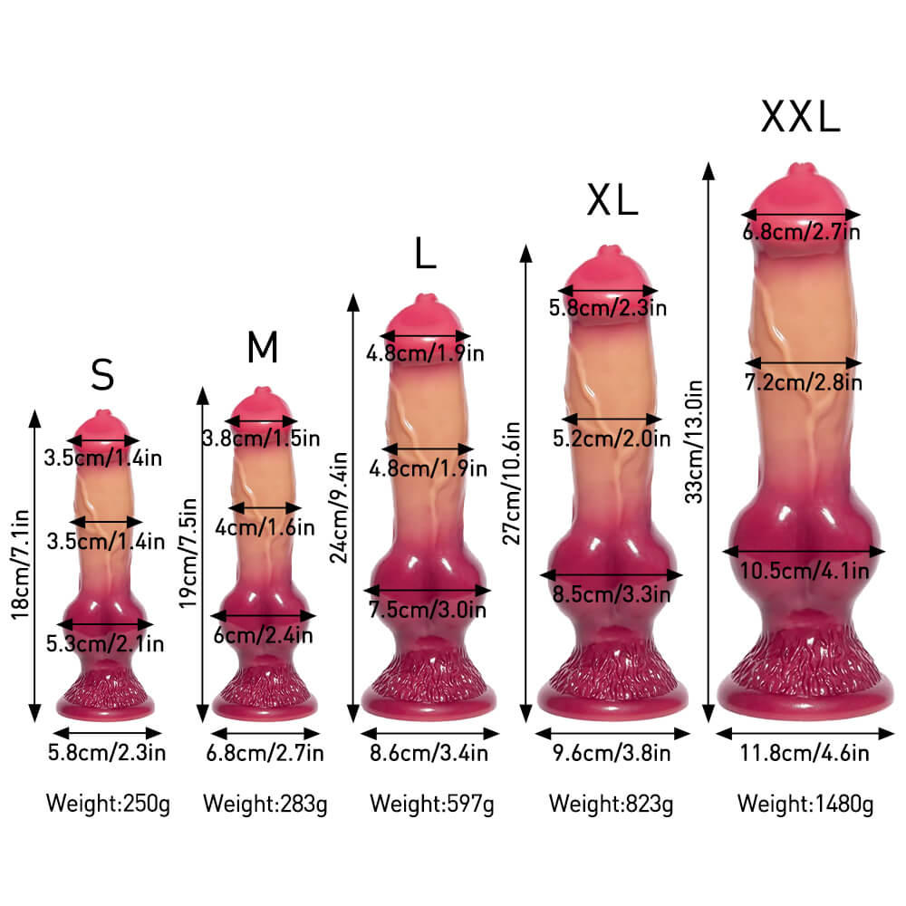 howler-knot-dildo-fantasy-wolf-dildo-5-sizes