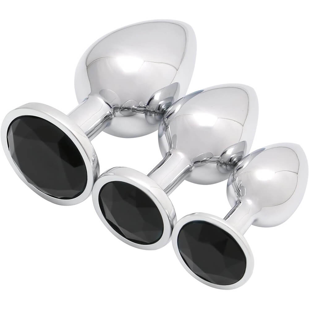 Jeweled Metal Butt Plug Set