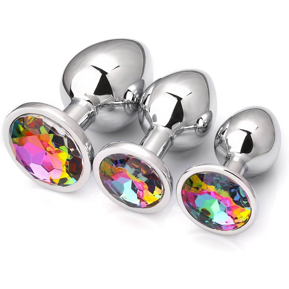 Jeweled Metal Butt Plug Set
