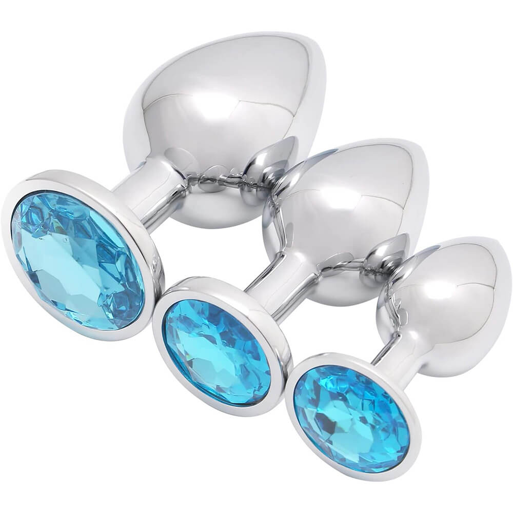 Jeweled Metal Butt Plug Set