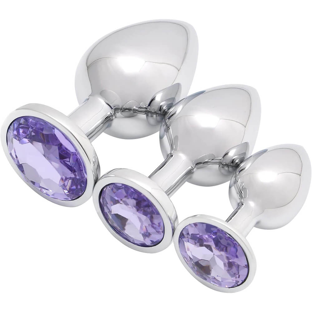 Jeweled Metal Butt Plug Set