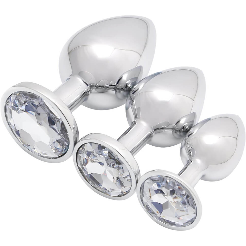 Jeweled Metal Butt Plug Set
