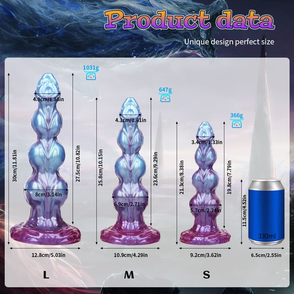 Nebulon - 3 Knots Dildo - Alien Fantasy Dildo - 3 Sizes