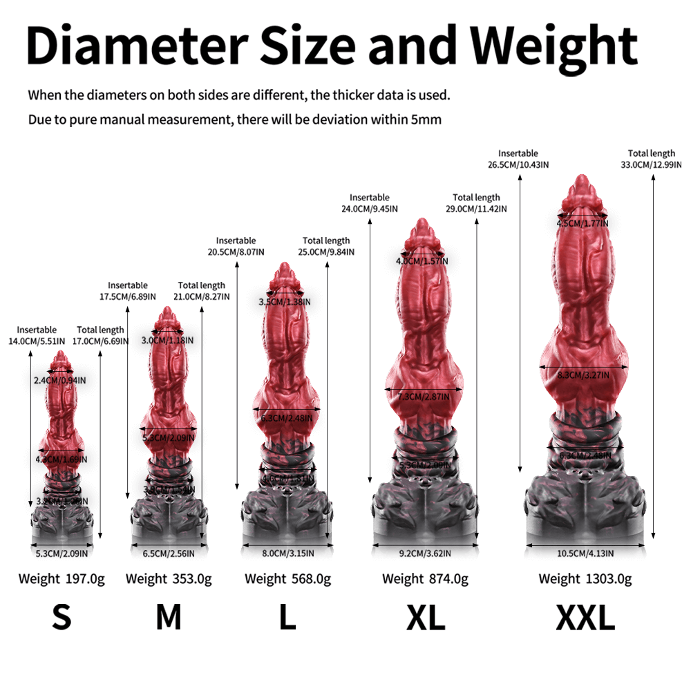 Nohtosaur Lykos - Fantasy Knotted Wolf Dildo