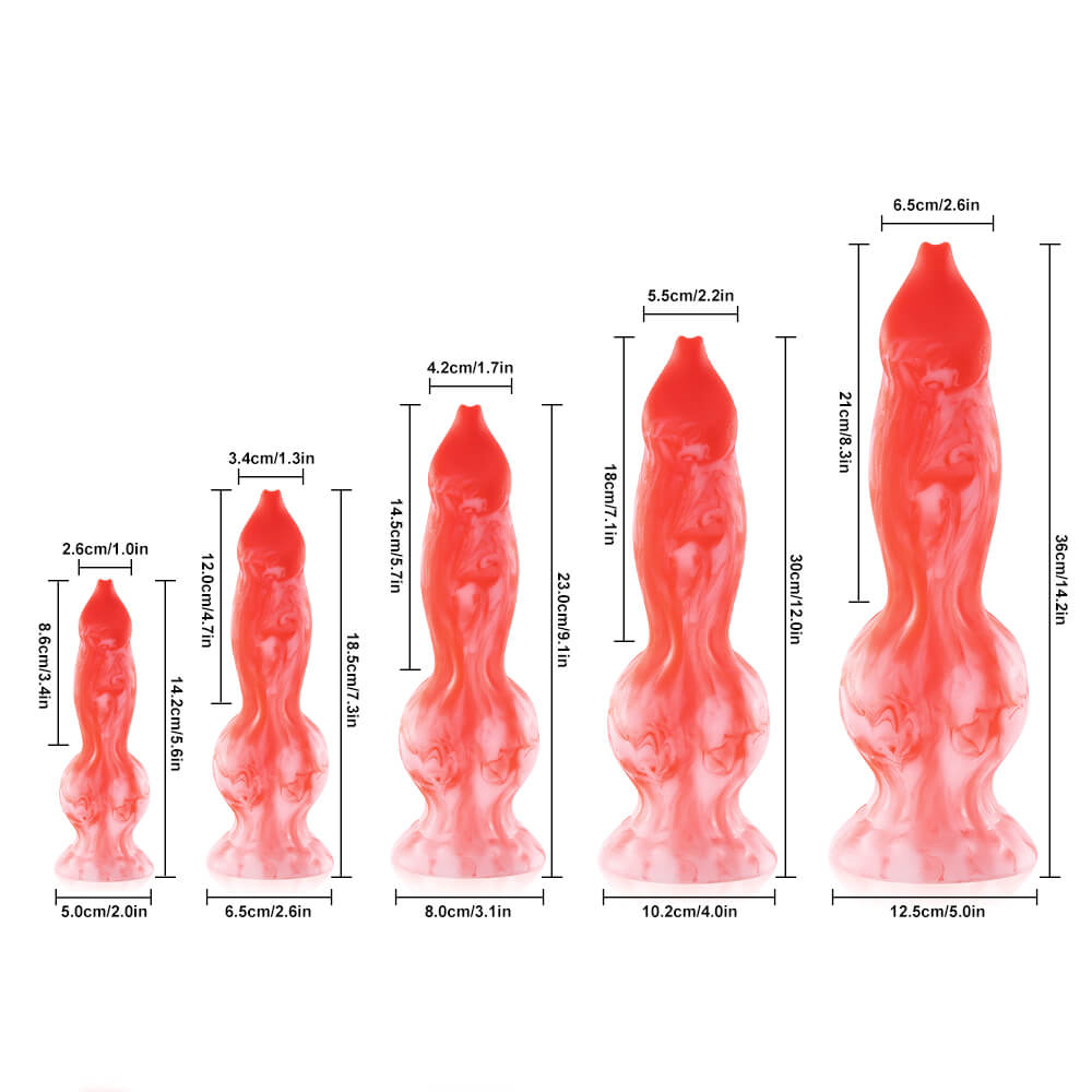 Pooch - Knot Dildo - Dog Sex Toy - 5 Sizes