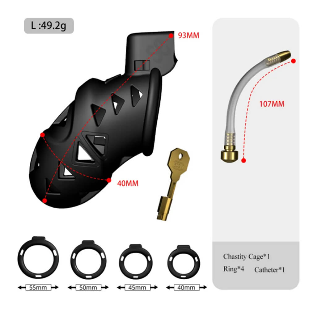 Rattlesnake - Chastity Cage with Butt Plug