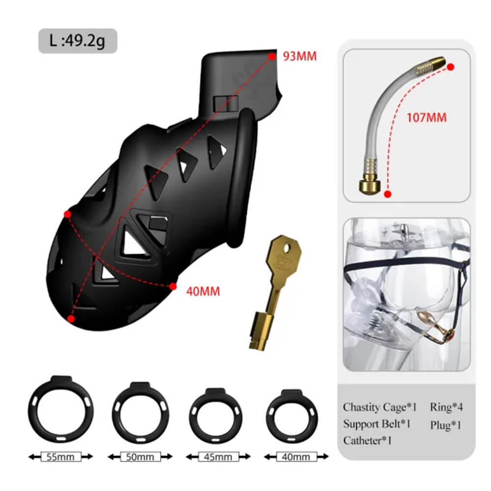 Rattlesnake - Chastity Cage with Butt Plug