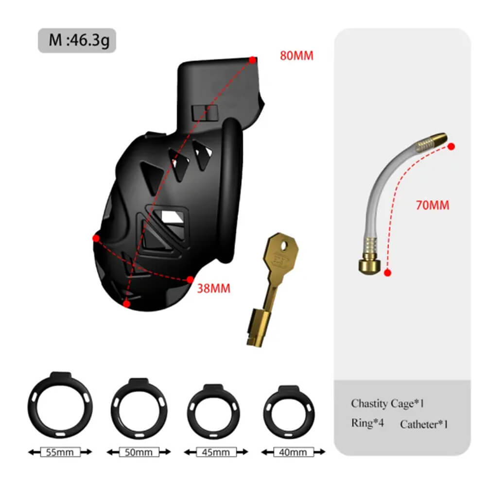 Rattlesnake - Chastity Cage with Butt Plug