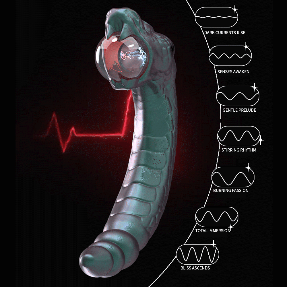 Temptasia Rattlesnake Dual-Ended Vibrator - Plasma Vibrator - Prostate & G Spot Stimulator
