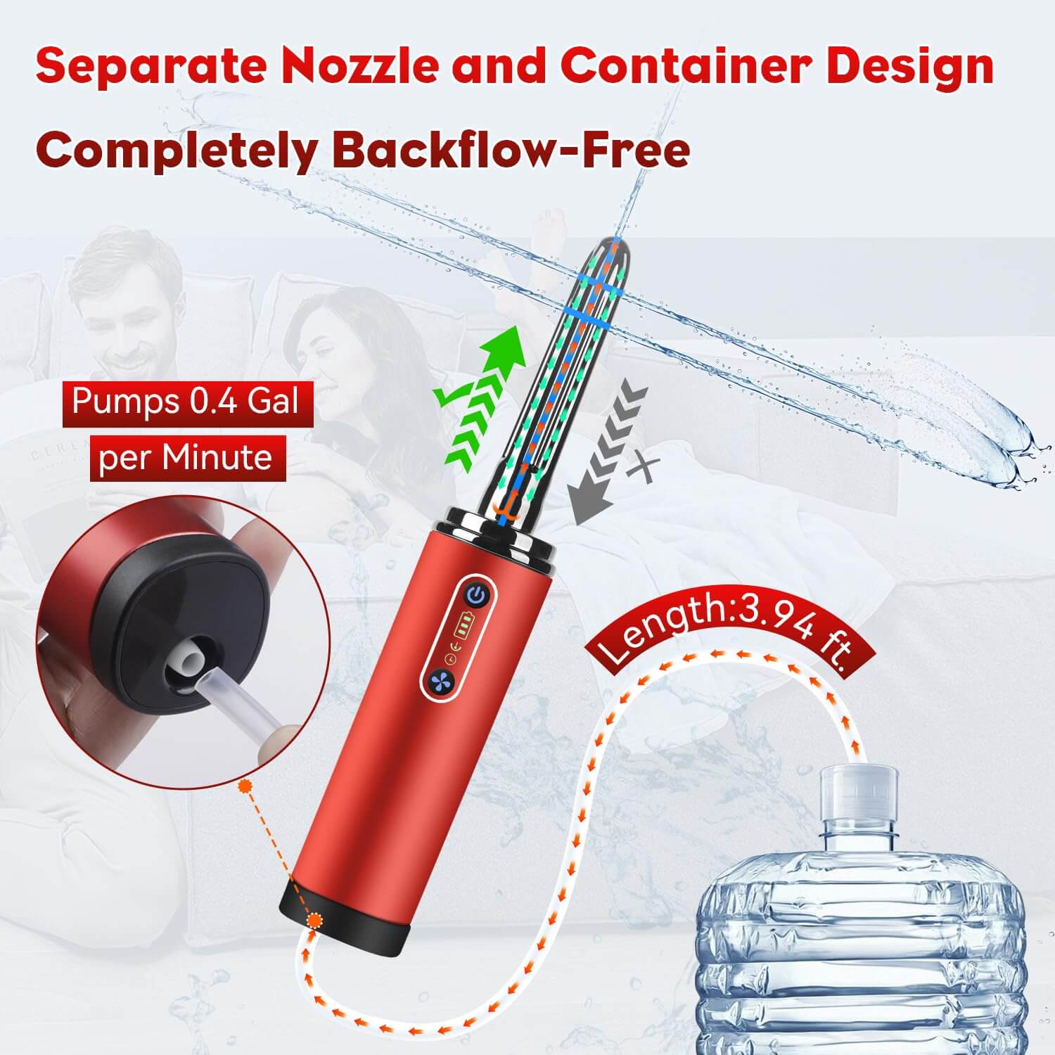 Traman - Electric Anal Douche - Rotating Nozzle