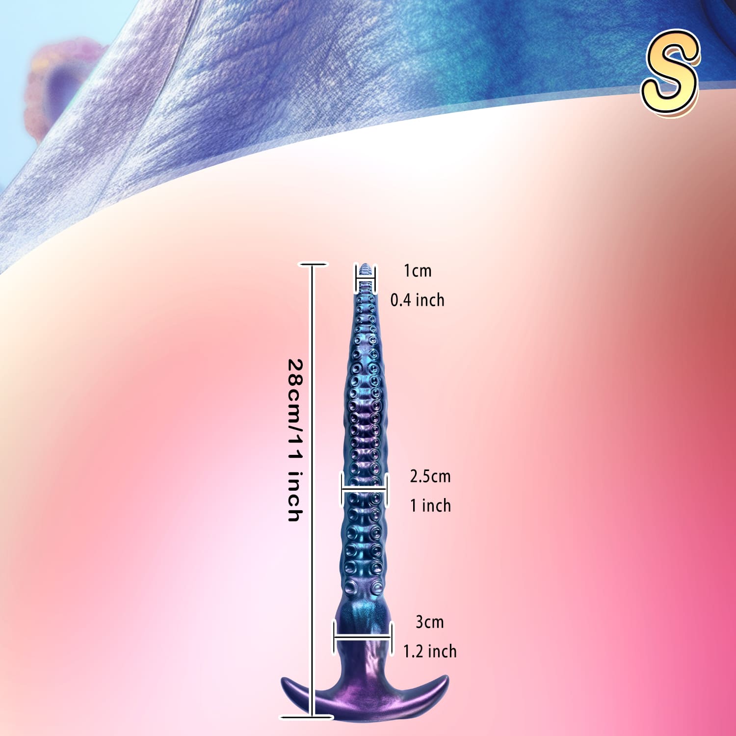 VoidWhip - Tentacle Dildo - Long Butt Plug - 3 Sizes