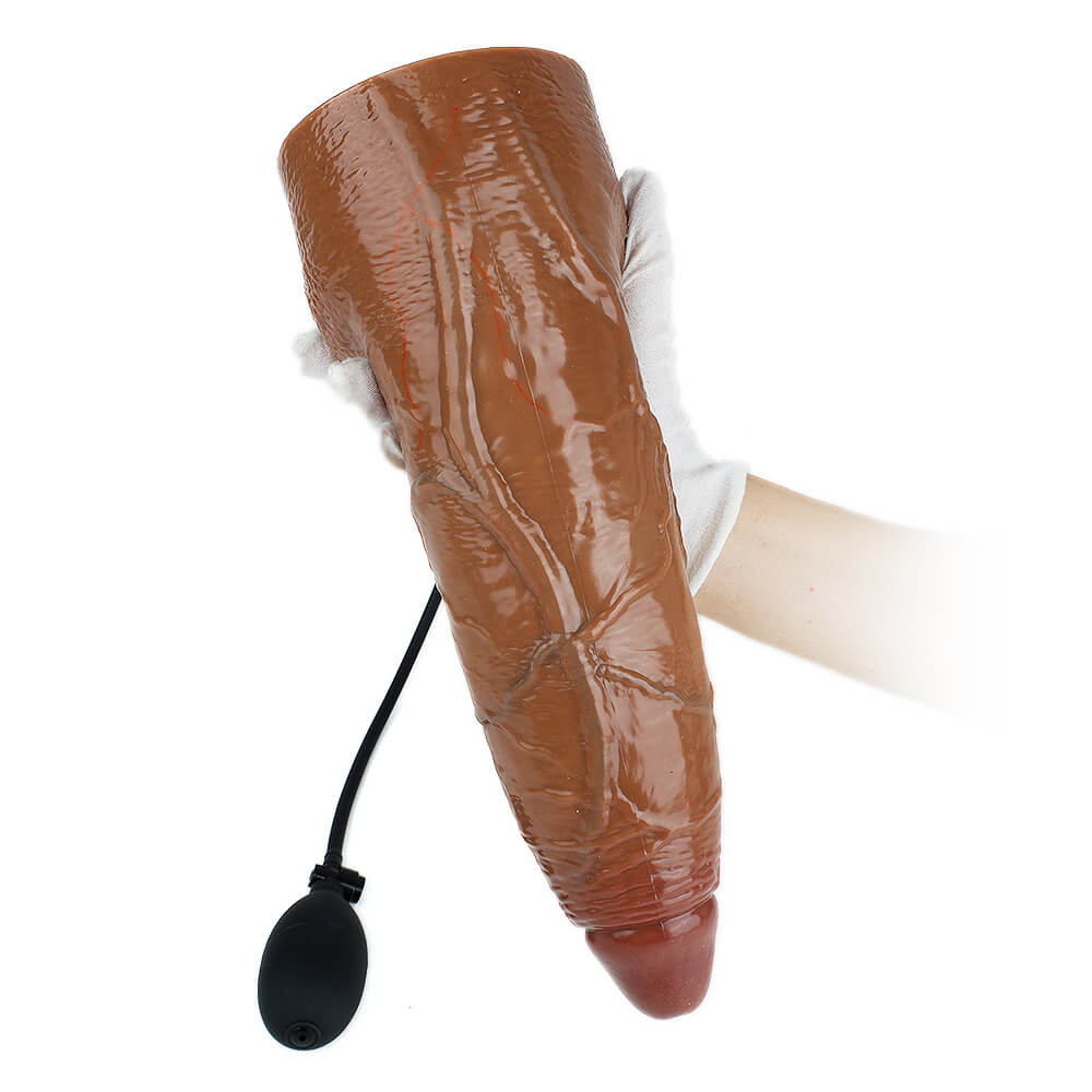 yiren-inflatable-dildo-realistic-brown-expanding-dildo